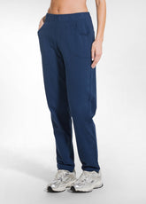SLIM-FIT STRETCH COTTON TROUSERS - BLUE - BLU NAVY | DEHA