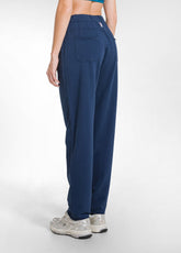 SLIM-FIT STRETCH COTTON TROUSERS - BLUE - BLU NAVY | DEHA