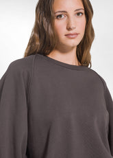 FELPA GIROCOLLO IN COTONE MARRONE - COCOA BROWN | DEHA