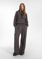 FELPA GIROCOLLO IN COTONE MARRONE - COCOA BROWN | DEHA