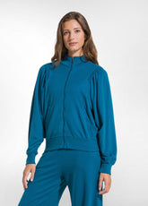 SWEAT-SET AUS ZIP-JACKE UND JOGGINGHOSE IN GRÜN - | DEHA