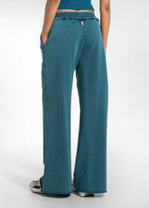 PANTALONE MORBIDO EFFETTO MARMORIZZATO OTHER - MARBLED TEAL BLUE | DEHA