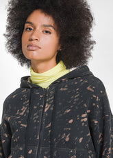 FELPA CON ZIP E CAPPUCCIO STAMPA ALLOVER OTHER - DOTTED BROWN | DEHA
