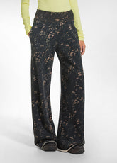 ZIP FLEECE TRACKSUIT AND PALAZZO PANTS WITH ALL-OVER PRINT - | DEHA