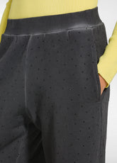 PANTALONE BALLOON CON STRASS NERO - Pantaloni | DEHA
