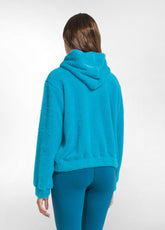 SWEATJACKE MIT KAPUZE AUS LEICHTEM FLEECE - MEHRFA - TURQUOISE BLUE | DEHA