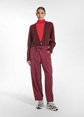 PANTALONE BALLOON IN TWILL LYOCELL ROSSO - Pantaloni | DEHA