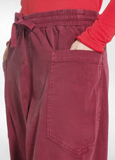 PANTALONE BALLOON IN TWILL LYOCELL ROSSO - Pantaloni | DEHA