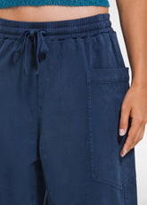 PANTALONE BALLOON IN TWILL LYOCELL BLU - Pantaloni | DEHA
