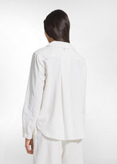 POLO IN VELLUTO MILLE RIGHE BIANCO - SOFT IVORY | DEHA