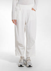 PANTALONE BALLOON VELLUTO MILLE RIGHE BIANCO - SOFT IVORY | DEHA