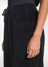 PANTALONE BALLON VELLUTO MILLE RIGHE NERO - BLACK | DEHA
