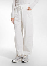 PANTALONE BALLON VELLUTO MILLE RIGHE BIANCO - SOFT IVORY | DEHA