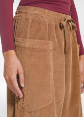 PANTALONE BALLON VELLUTO MILLE RIGHE MARRONE - NUT BROWN | DEHA