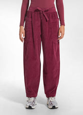 PANTALONE BALLON VELLUTO MILLE RIGHE ROSSO - CHERRY RED | DEHA