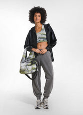 LAMINATED OVERSIZED ZIP-UP HOODIE - BLACK - Leisurewear | DEHA