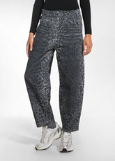 BALLOON TROUSERS WITH ANIMAL PRINT DENIM OTHER - LEOPARD DENIM PRINT | DEHA