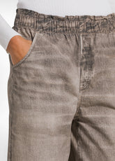 PALAZZO TROUSERS WITH DENIM PRINT OTHER - DENIM EFFECT | DEHA