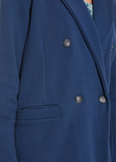 4-BUTTON COTTON FLEECE BLAZER - BLUE - BLU NAVY | DEHA