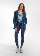 4-BUTTON COTTON FLEECE BLAZER - BLUE - BLU NAVY | DEHA