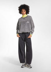PANTALONE BALLOON IN DENIM TENCEL NERO - Pantaloni | DEHA