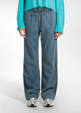 STRAIGHT-LEG TENCEL DENIM TROUSERS - MULTICOLOR - DIRTY DENIM | DEHA