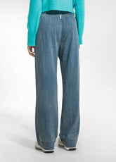 STRAIGHT-LEG TENCEL DENIM TROUSERS - MULTICOLOR - DIRTY DENIM | DEHA