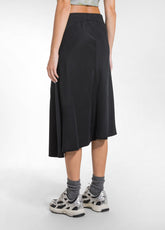 GONNA IN RASO STRETCH NERO - BLACK | DEHA