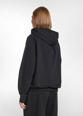 TUTA FELPA CON ZIP E PANTALONI CON PIEGHE PUNTO MILANO NERO - | DEHA