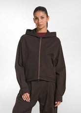 PUNTO MILANO ZIP-UP HOODIE - BROWN - ONE MILE FROM THE STUDIO | FW26 | DEHA