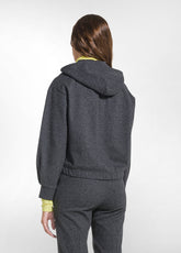 FELPA FULL ZIP JACQUARD SPIGATO E LUREX OTHER - DARK GREY | DEHA