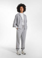 OVERSIZED JACQUARD AND LUREX SHIRT - GREY - Tops & T-Shirts | DEHA