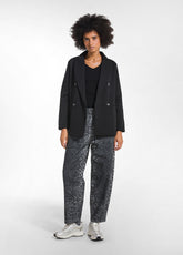BLACK RIBBED WOOL V-NECK SWEATER | DEHA
