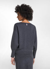MAGLIA SCOLLO A BARCA PUNTO MILANO GRIGIO - GREY | DEHA