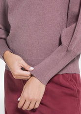 MAGLIA SCOLLO A BARCA PUNTO MILANO OTHER - EGGPLANT VIOLET | DEHA