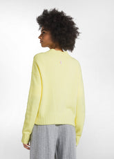 V-AUSSCHNITT-PULLOVER MIT PAILETTEN - GELB - VIBRANT YELLOW | DEHA
