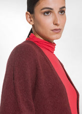 KURZER ALPPAKA-CARDIGAN - ROT - CHERRY RED | DEHA