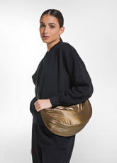 BORSA MEZZALUNA METALLIZZATA OTHER - BRONZE | DEHA