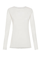 FLAMME' LONG SLEEVE T-SHIRT - WHITE - MILK WHITE | DEHA