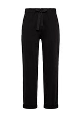 PANTALONI DRITTI IN GABARDINA STRETCH NERO - DEHA ESSENTIALS | DEHA