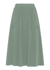 LONG NYLON SKIRT WITH GREEN LOGO - Dresses, skirts, and suits - Outlet | DEHA