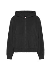 FELPA CON ZIP E CAPPUCCIO IN PILE LEGGERO NERO - Felpe e Maglie | DEHA