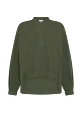 BLUSA IN POPELINE VERDE - CAMO GREEN | DEHA