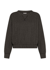 RUNDHALS-SWEATSHIRT AUS JACQUARD MIT FISCHGRÄTMUST - Strickwaren - Outlet | DEHA