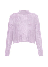 PURPLE TURTLENECK ALPACA WOOL BLEND SWEATER - Outlet | DEHA