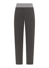 PANTALONE BICOLORE DRITTO MARRONE - Outlet | DEHA