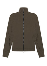 FELPA CON ZIP COLLO ALTO CON LOGO MARRONE - Archive Sale | DEHA