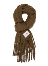 FRINGED SOFT SCARF - BROWN - Accessories - Outlet | DEHA