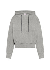 STRETCH-BAUMWOLL-SWEATSHIRT MIT REISSVERSCHLUSS UND KAPUZE - GRAU - Sweatshirts und Pullover | DEHA