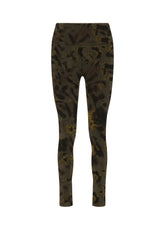 LEGGINGS IN MICROFIBRA STRETCH STAMPATI MARRONE - Leggings & Pantaloni sportivi - Outlet | DEHA